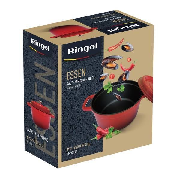 Каструля RINGEL Essen 22 см (2.9 л) з кришкою (RG-2300-22) RG-2300-22 фото