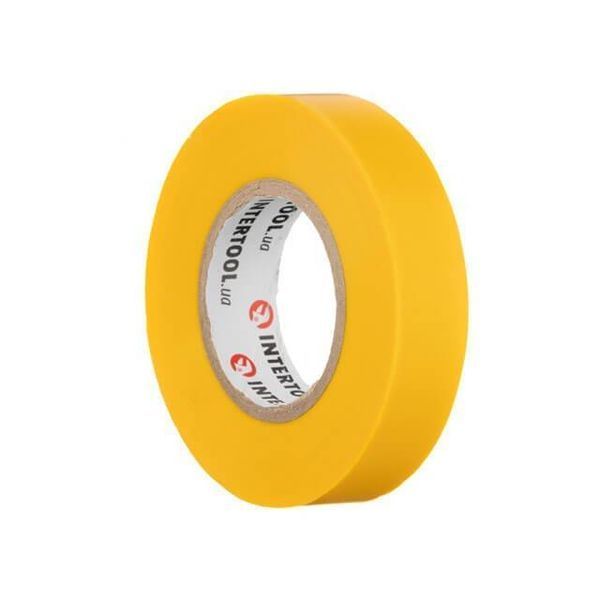 Стрічка ізоляційна 0.15мм*17мм*20м жовта INTERTOOL IT-0052 IT-0052 фото