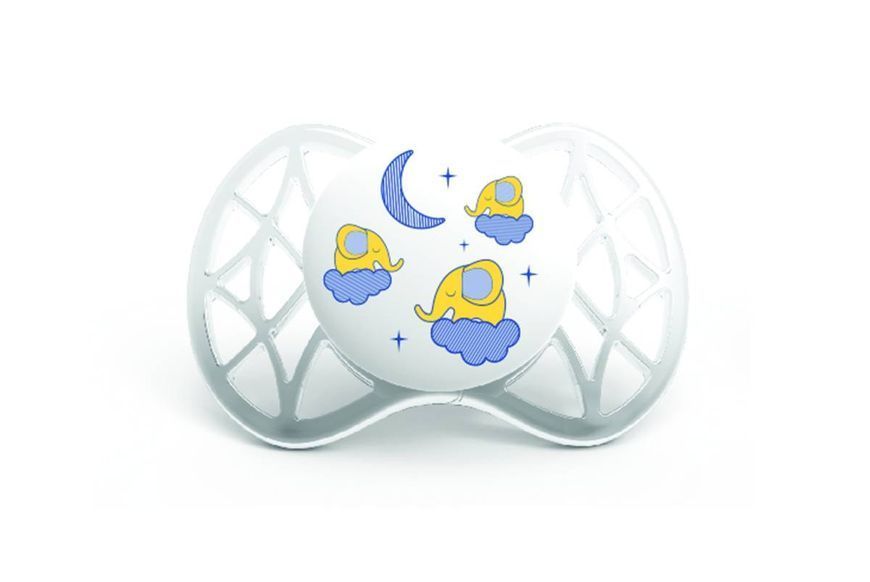 Пустушка симетрична Nuvita Air 0м+ 2 шт. світиться в темряві (NV7063) NV7063 фото