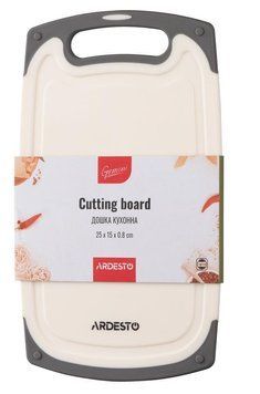 Дошка кухонна Ardesto Gemini, 25х15х0.8см, пластик, білий AR1425BG фото