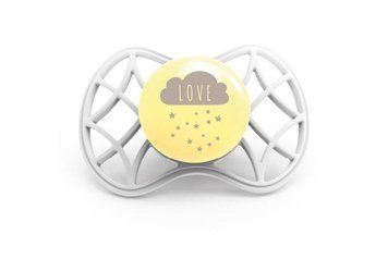 Пустушка симетрична Nuvita NV7085 Air55 Cool 6m +" LOVE" жовто-сіра (NV7085SC) NV7085SC фото