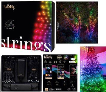 Гірлянда Smart LED Twinkly Strings RGB 250, Gen II, IP44, довжина 20м, кабель чорний TWS250STP-BEU фото