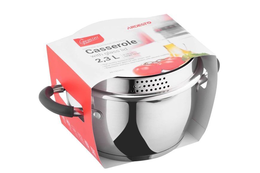 Каструля Ardesto Gemini Gourmet Spoleto, 2.3 л, нержавіюча сталь (AR1923GSS) AR1923GS фото