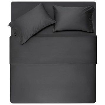Простирадло ARDESTO на резинці Mix&Match Premium, 160х200+30см, 100% бавовна, сатин, сірий (ART1620FSY) ART1620FSY фото