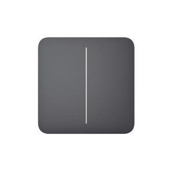Кнопка для двоклавішного вимикача Ajax SoloButton 2-gang для LightSwitch, Jeweler, graphite (000029820) 29820 фото