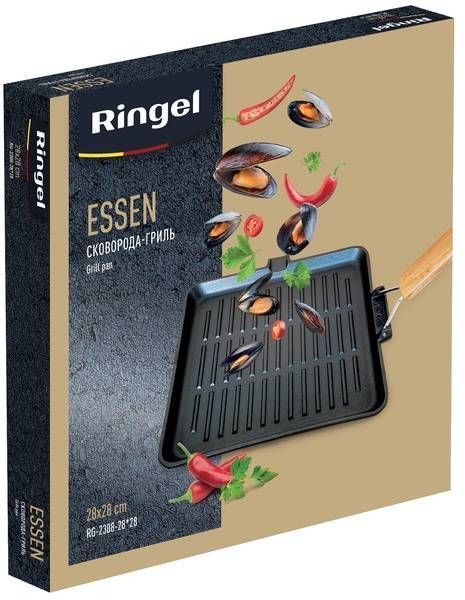 Сковорідка RINGEL Essen Сковорідка-гриль 28 см б/кришки (RG-2308-28*28) RG-2308-28*28 фото