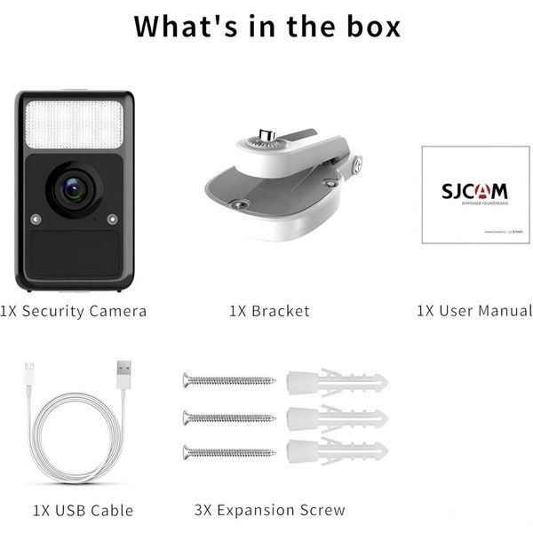 IP відеокамера SJCAM S1, JPG, 4M, 2.4GHz, LED + infrared, MP4 S1 home camera фото
