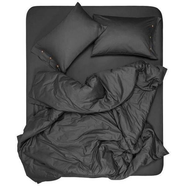 Простирадло ARDESTO на резинці Mix&Match Premium, 160х200+30см, 100% бавовна, сатин, сірий (ART1620FSY) ART1620FSY фото