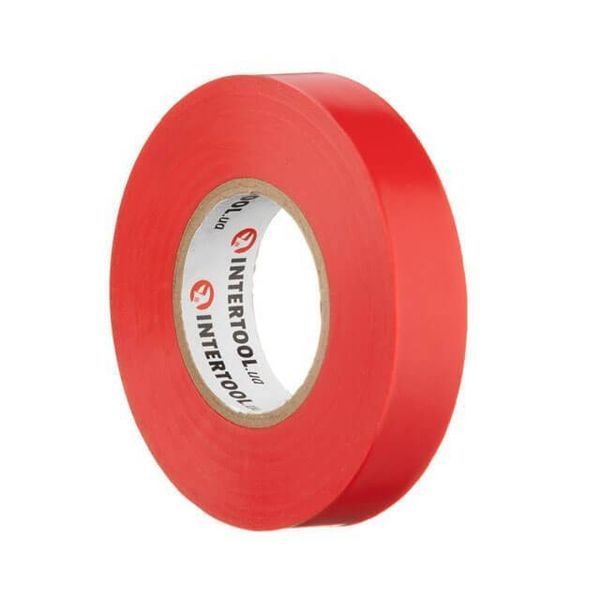Стрічка ізоляційна 0.15мм*17мм*25м червона INTERTOOL IT-0060 IT-0060 фото