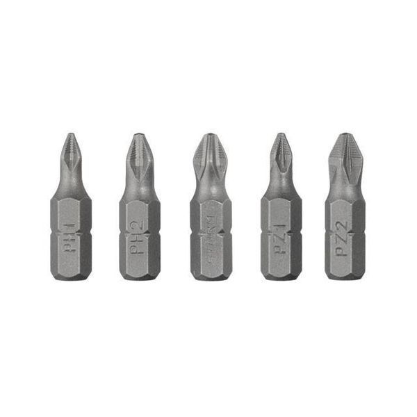 Комплект викруткових насадок PH1, PH2, PZ1, PZ2 1/4" * 25мм уп. 5од., S2, STORM INTERTOOL VT-0210 VT-0210 фото