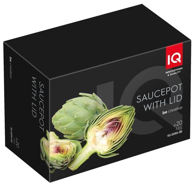 Каструля IQ Be Creative з кришкою 20 см 3.5 л (IQ-2050-20) IQ-2050-20 фото