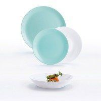 Сервиз LUMINARC DIWALI LIGHT TURQUOISE & WHITE /18 пр (P5912) P5912 фото