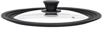 Крышка универсальная Ardesto Black Mars Smart 24/26/28 см, стекло, силикон (AR2428UL) AR2428UL фото