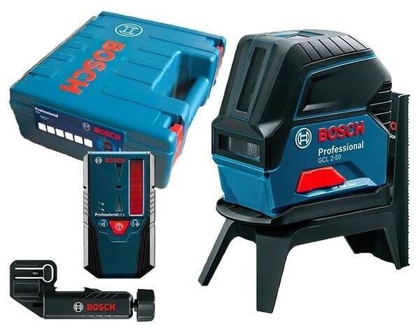 Лазерний нівелір Bosch GCL 2-50+RM1+BM3+LR6+кейс комбінований 0.601.066.F01 фото