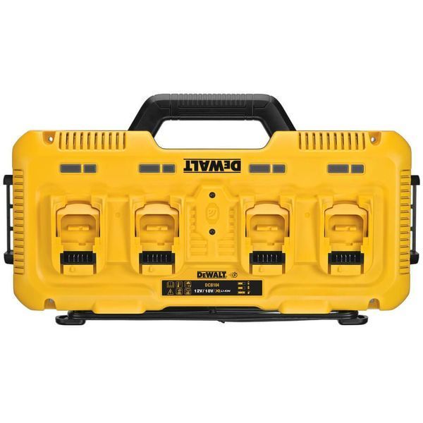 Зарядний пристрій для інструменту DeWalt 4-х портовий, струм зарядки 8 А (DCB104) DCB104 фото