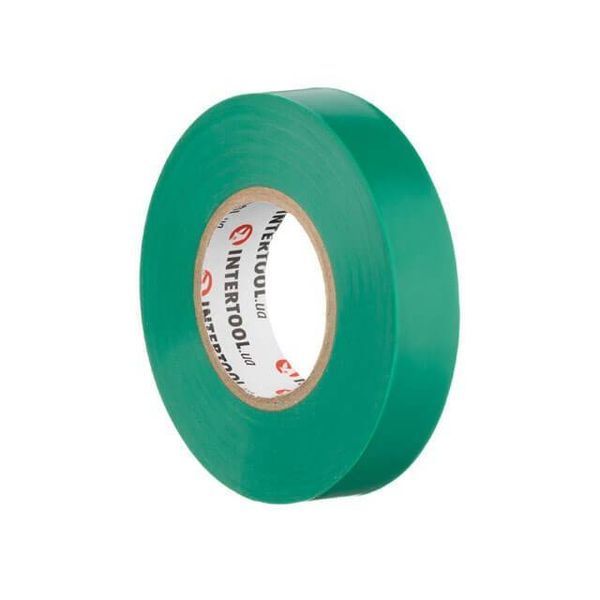 Лента изоляционная 0.15мм*17мм*25м зеленая INTERTOOL IT-0061 IT-0061 фото
