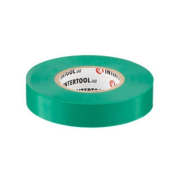 Лента изоляционная 0.15мм*17мм*25м зеленая INTERTOOL IT-0061 IT-0061 фото