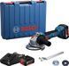 Шліфмашина кутова акумуляторна Bosch GWS 18V-8 125мм 18В 2x4А&middot;год 0-11000об&middot;хв 1.7кг кейс ЗП GAL 18V-40 0.601.9N9.020 фото 2