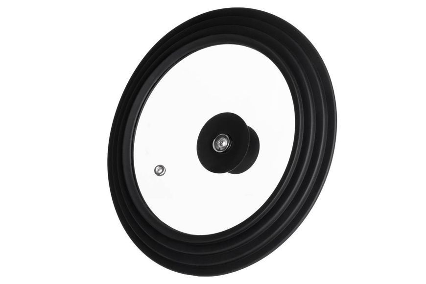 Крышка универсальная Ardesto Black Mars Smart 24/26/28 см, стекло, силикон (AR2428UL) AR2428UL фото